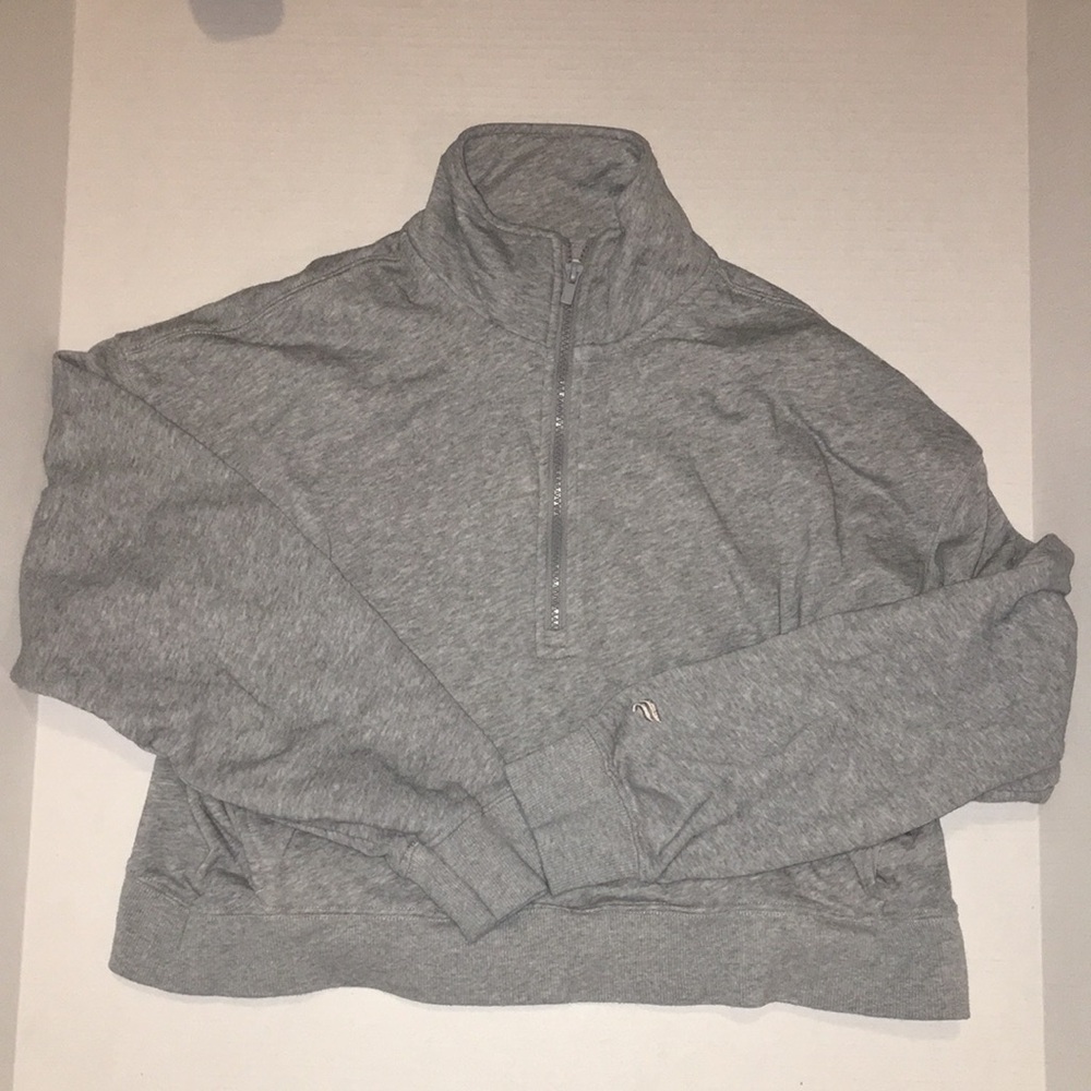 Fabletics women’s Quarter-Zip Pullover Sweatshirt - Gray | size S